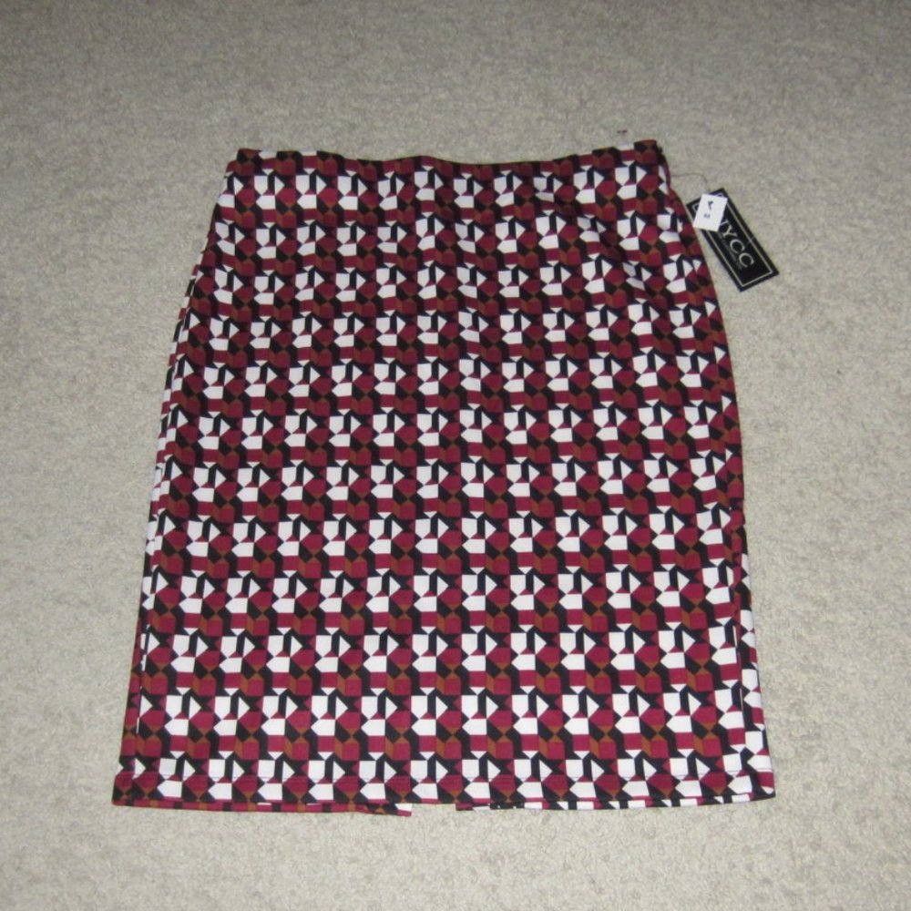 NYCC Pencil GINGHAM Check Skirt Size Medium~NWT